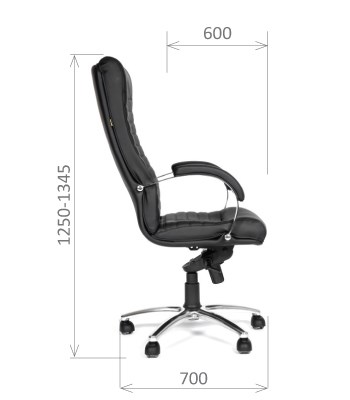 Офисное кресло CHAIRMAN 480 Экокожа премиум черная в Чите - изображение 2